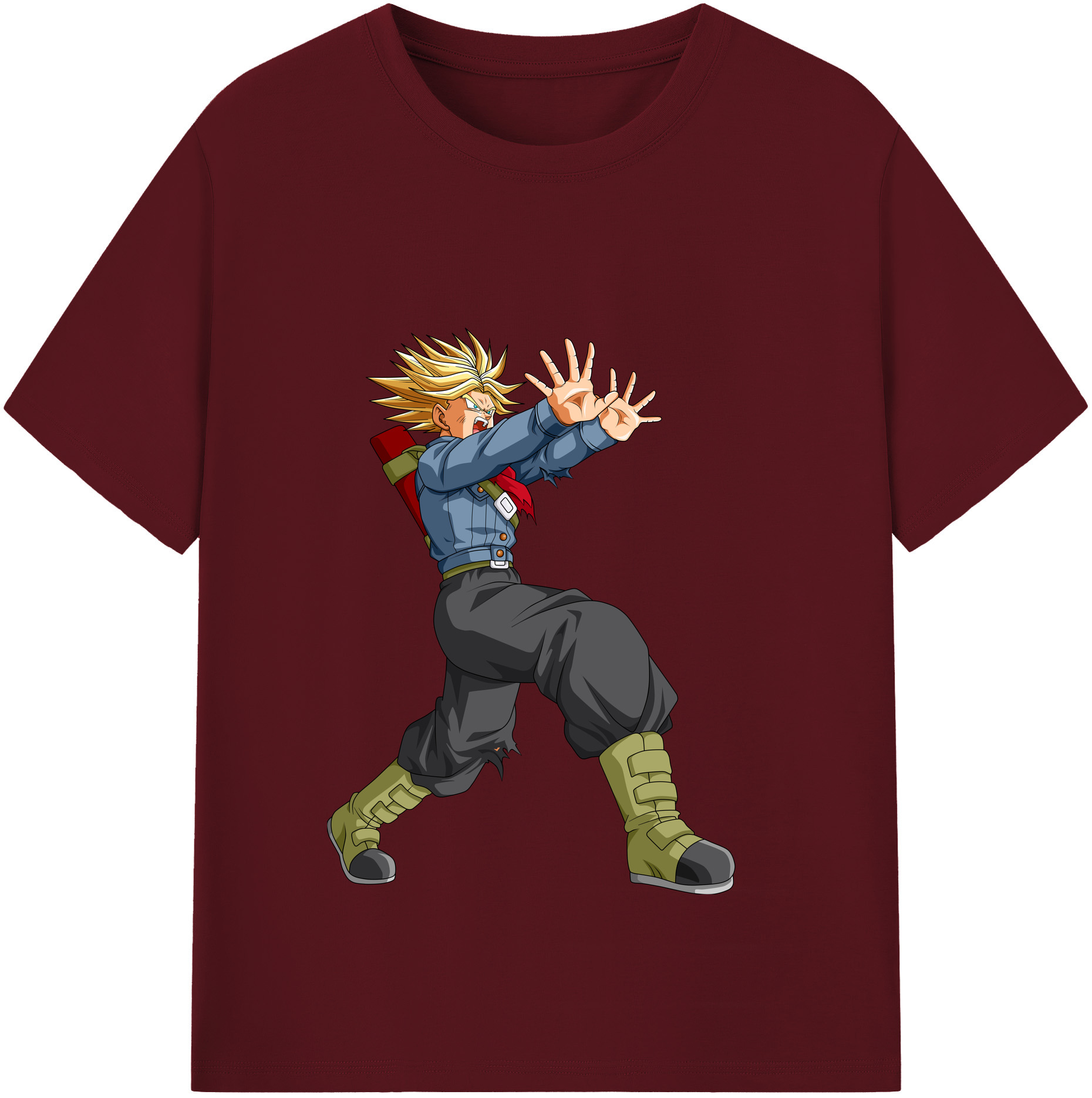 （画像用） ドラゴンボール トランクス（Torankusu）DRAGON BALL Trunks 綿100％半袖Tシャツ（フロントプリント）